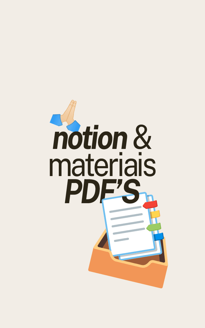 Notion & materiais PDFs