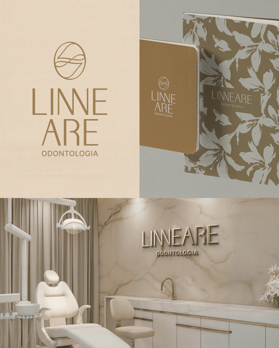 Identidade visual da marca Linneare Odontologia