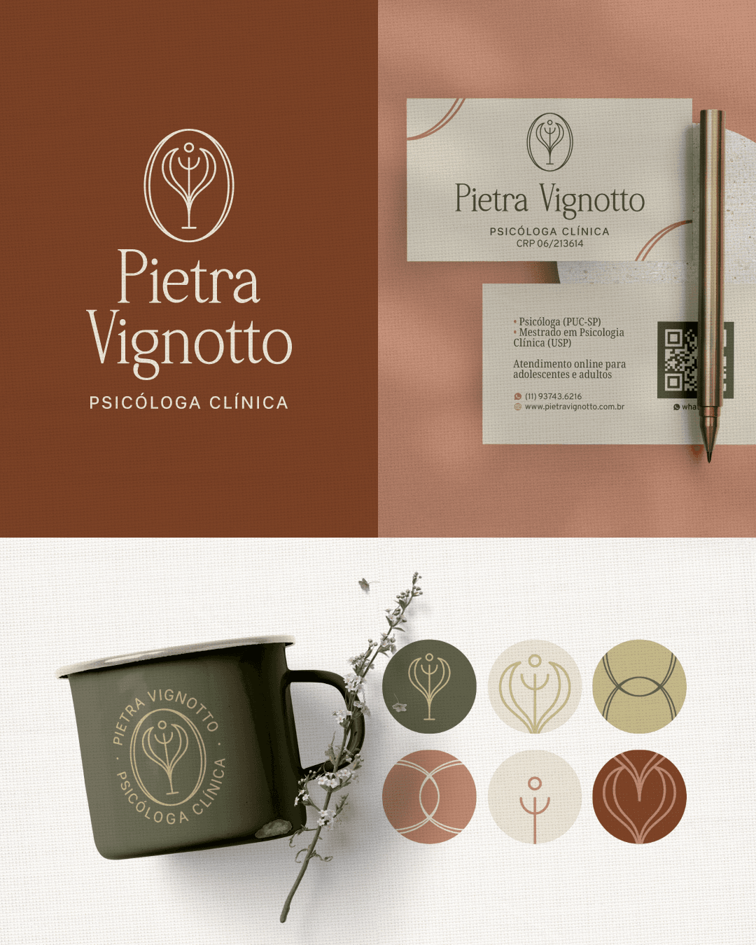 Identidade visual da marca Pietra Vignotto