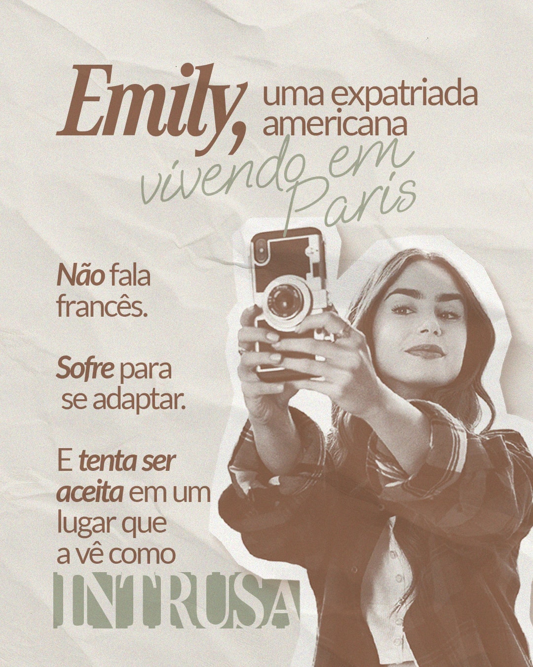 Apresentação de Emily como expatriada vivendo em Paris do projeto ERIKA ABREU CLARES