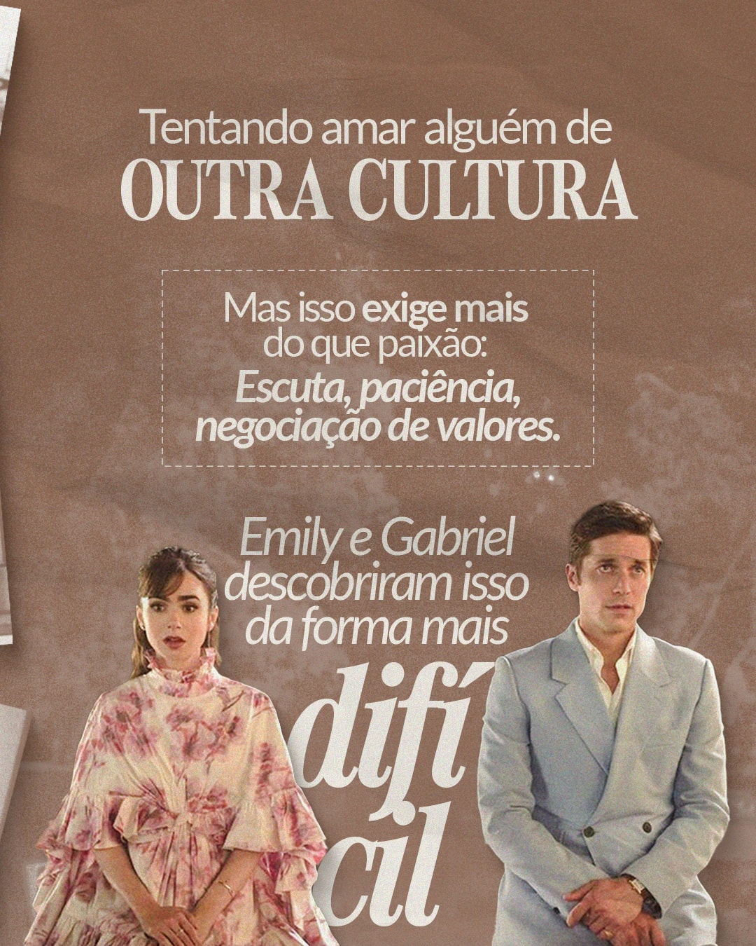 Relacionamento entre pessoas de culturas diferentes do projeto ERIKA ABREU CLARES