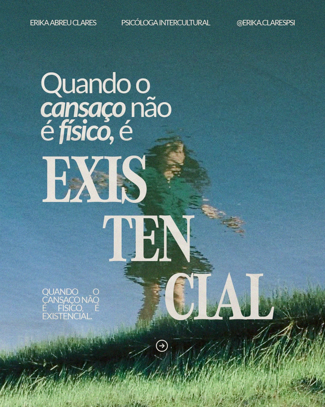 Capa sobre cansaço existencial do projeto ERIKA ABREU CLARES