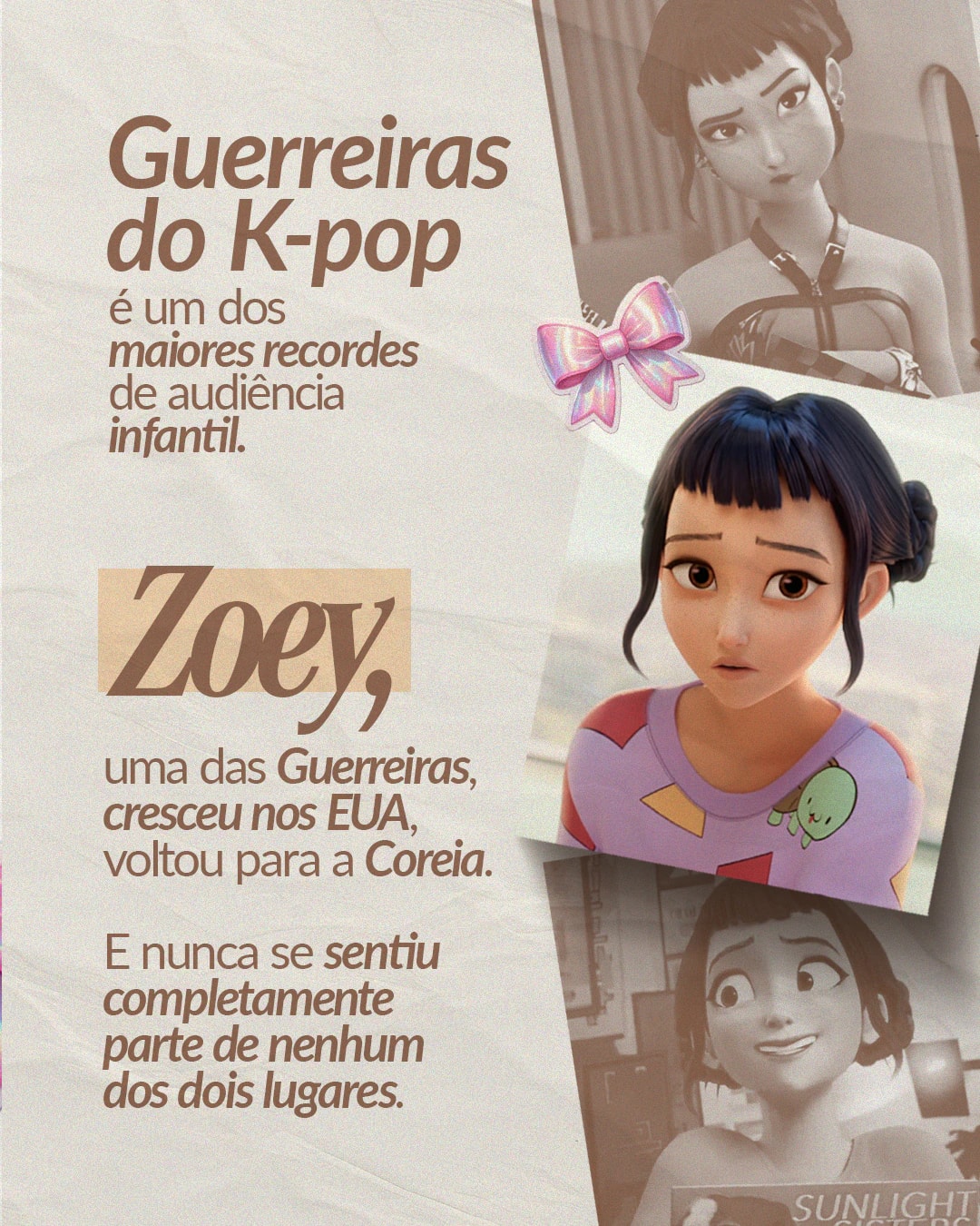 Personagem Zoey vivendo entre as culturas dos Estados Unidos e da Coreia do projeto ERIKA ABREU CLARES