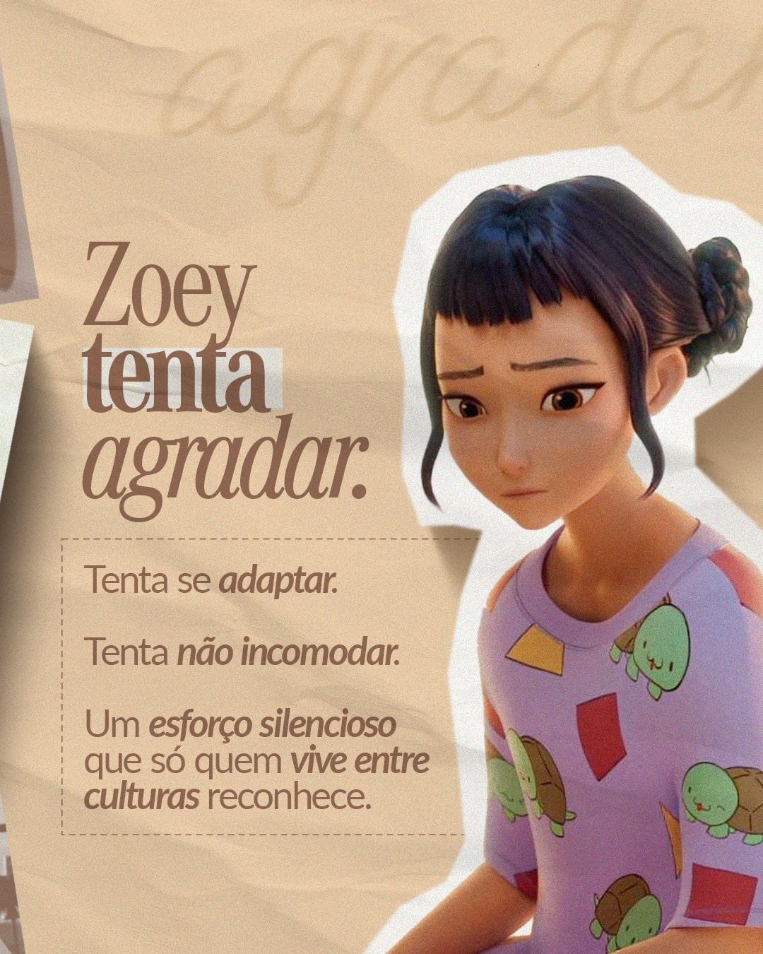 Esforço silencioso de adaptação vivido entre culturas do projeto ERIKA ABREU CLARES