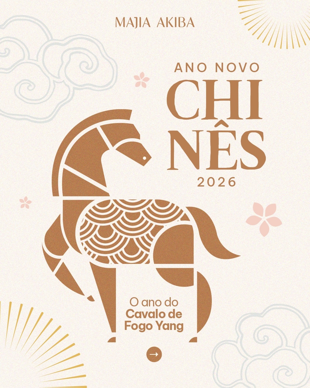 Capa sobre o Ano Novo Chinês de 2026 do projeto MAJIA AKIBA