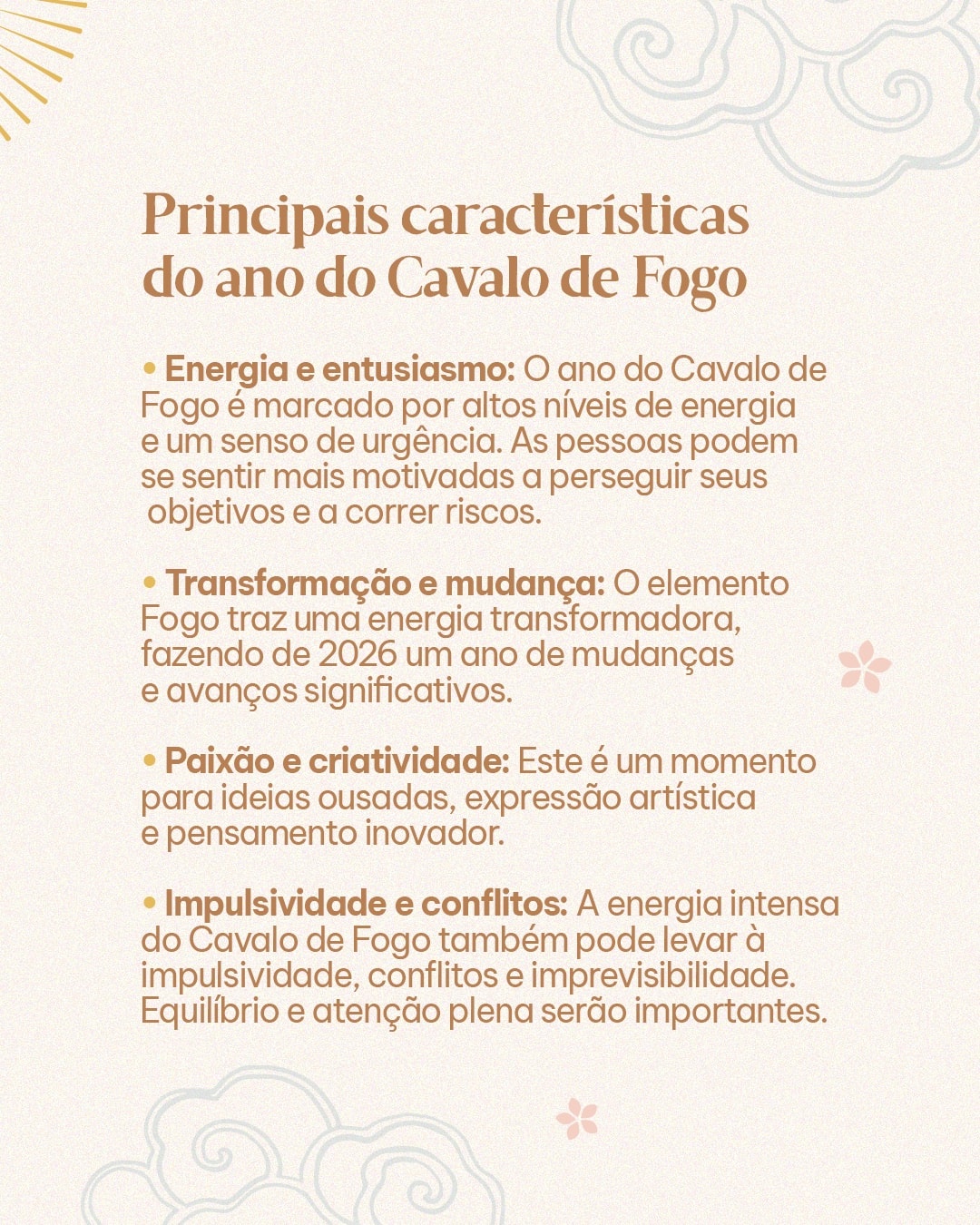 Principais características do ano do Cavalo de Fogo do projeto MAJIA AKIBA
