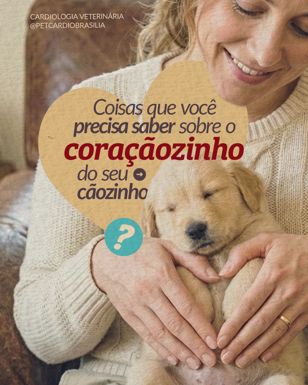 Capa sobre cuidados com o coração de cães do projeto PET CARDIO BRASÍLIA