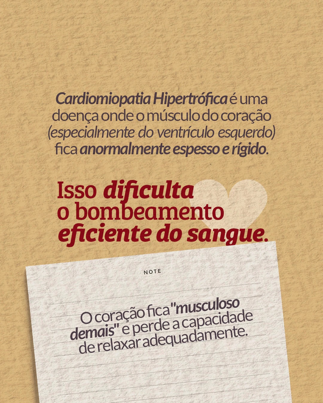 Explicação sobre o espessamento do músculo cardíaco na cardiomiopatia hipertrófica do projeto PET CARDIO BRASÍLIA