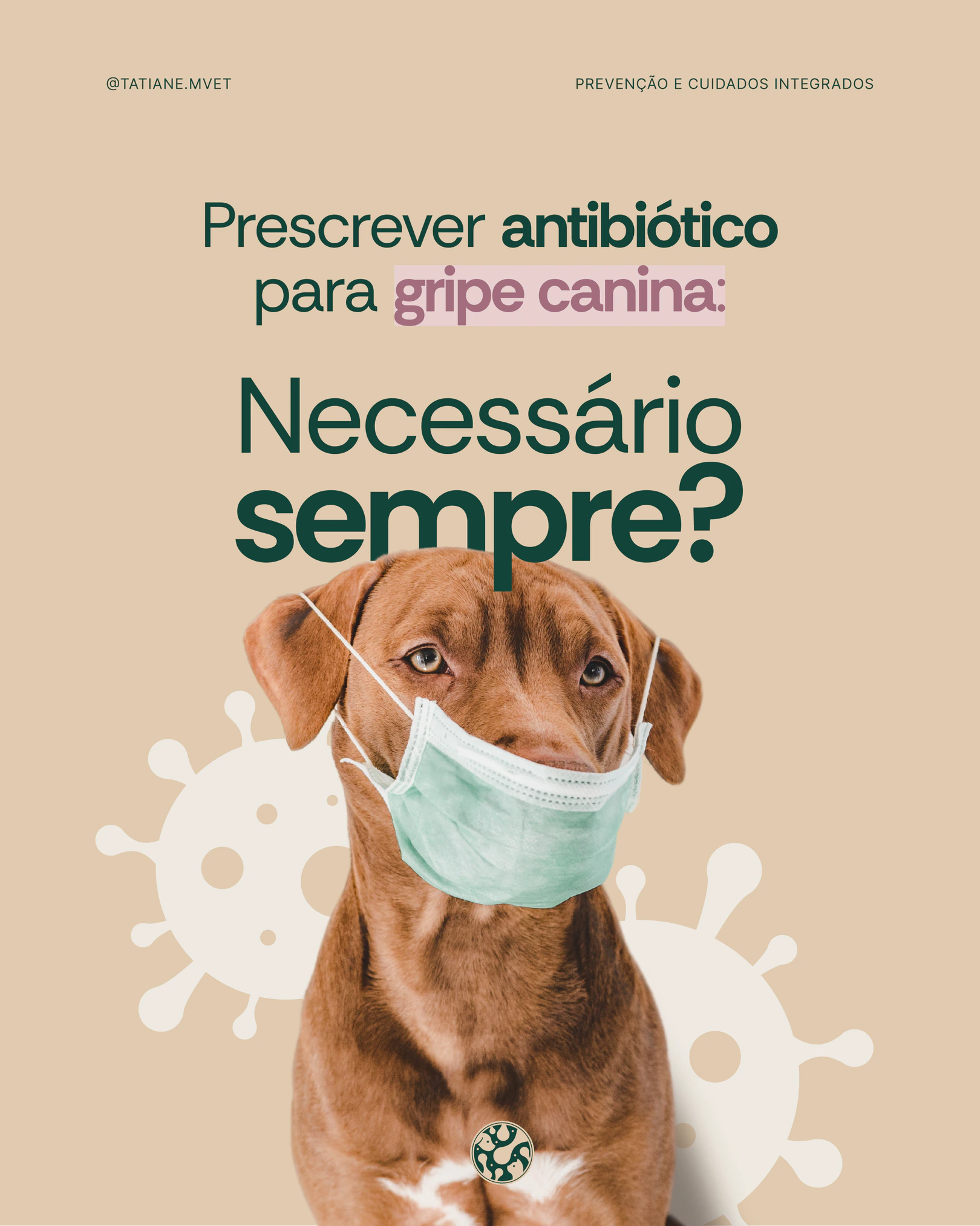 Capa sobre o uso de antibiótico em casos de gripe canina do projeto TATIANE MODESTO
