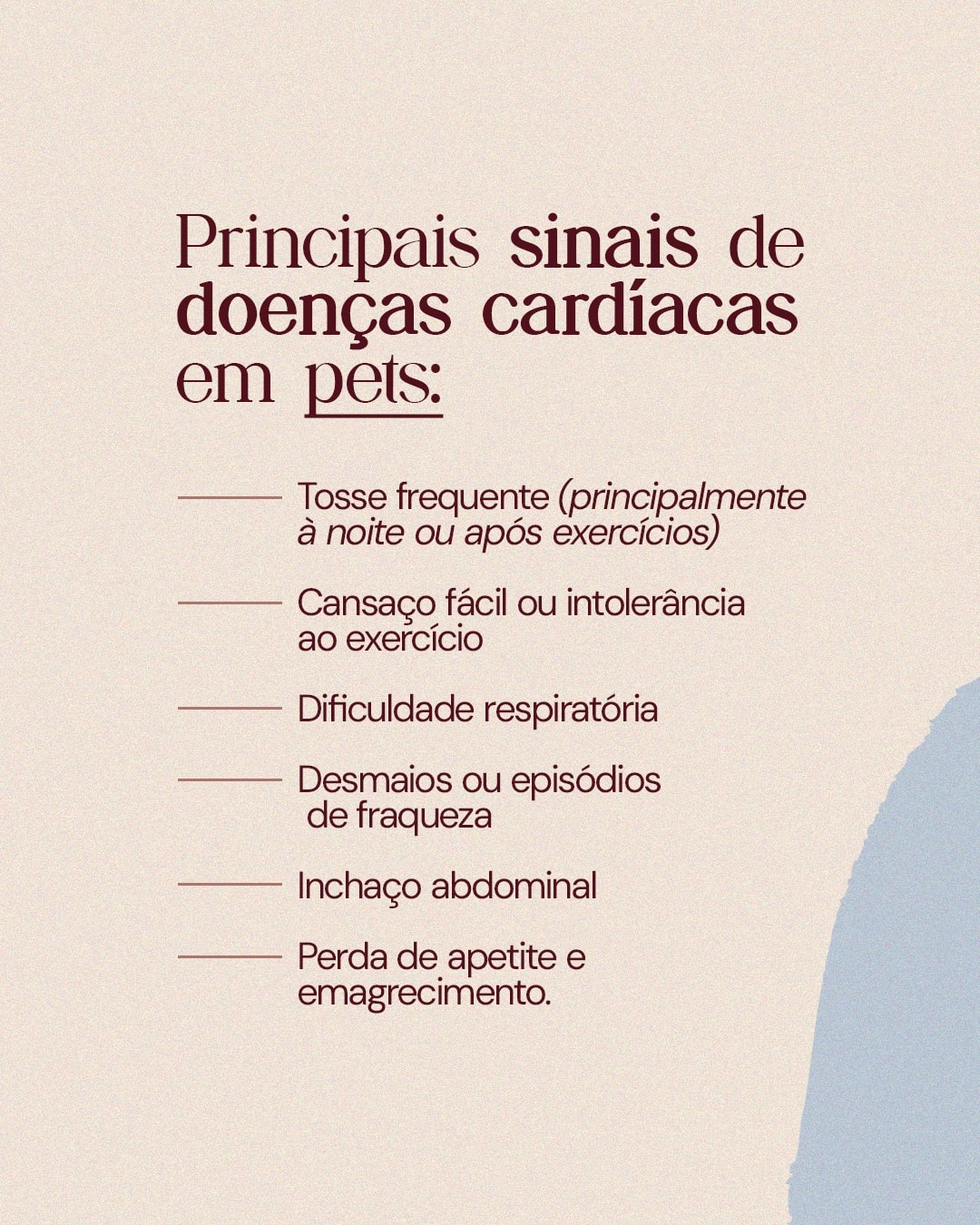 Sinais cardíacos em pets que merecem atenção do projeto DRA. THAIS MARCOTO