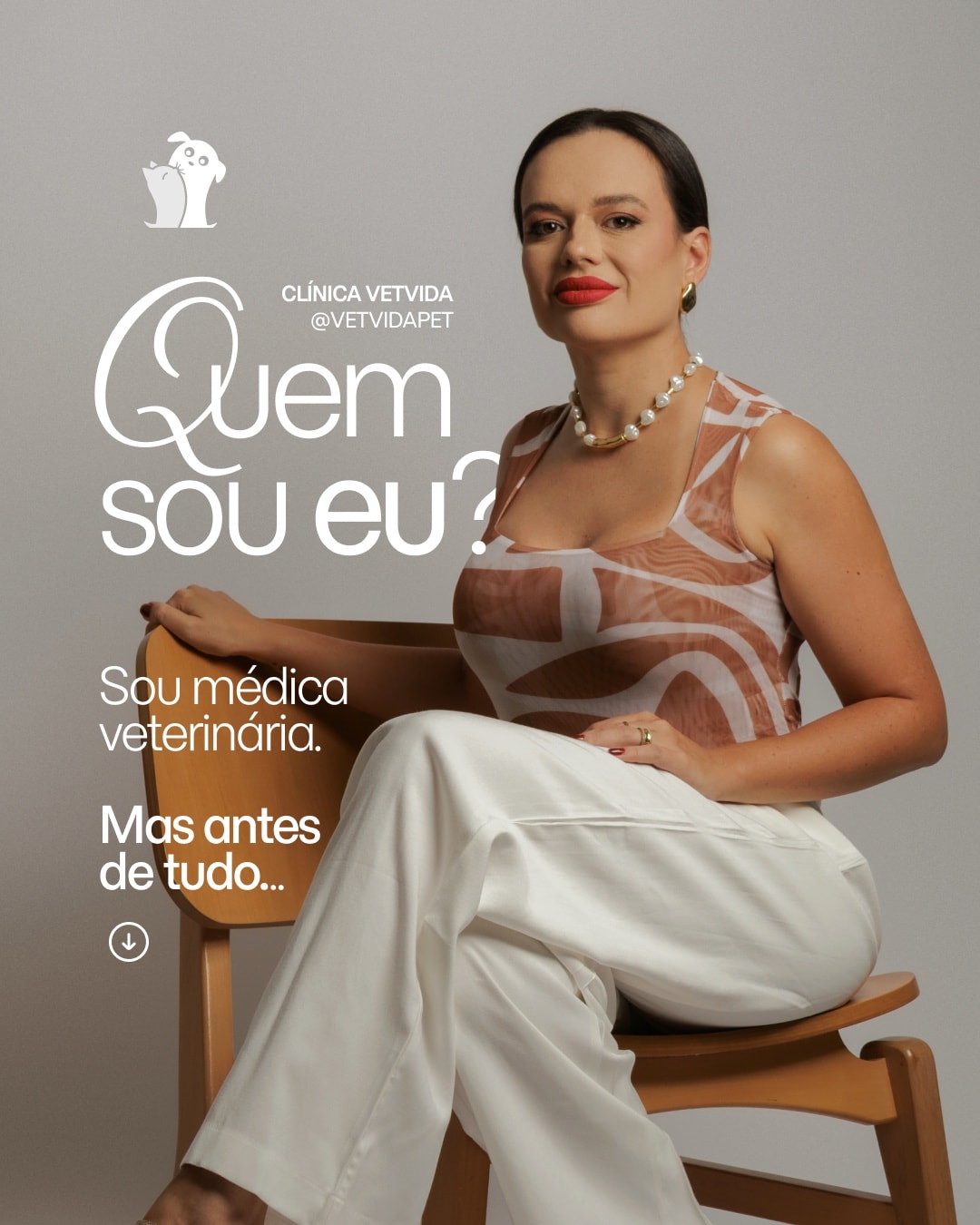 Apresentação pessoal da médica veterinária do projeto CLÍNICA VETVIDA